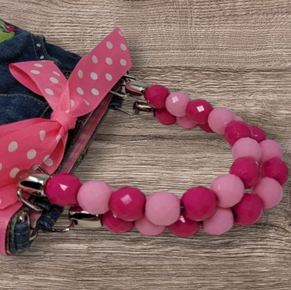 GIRLS DENIM PIG PURSE - Picture 8 of 9